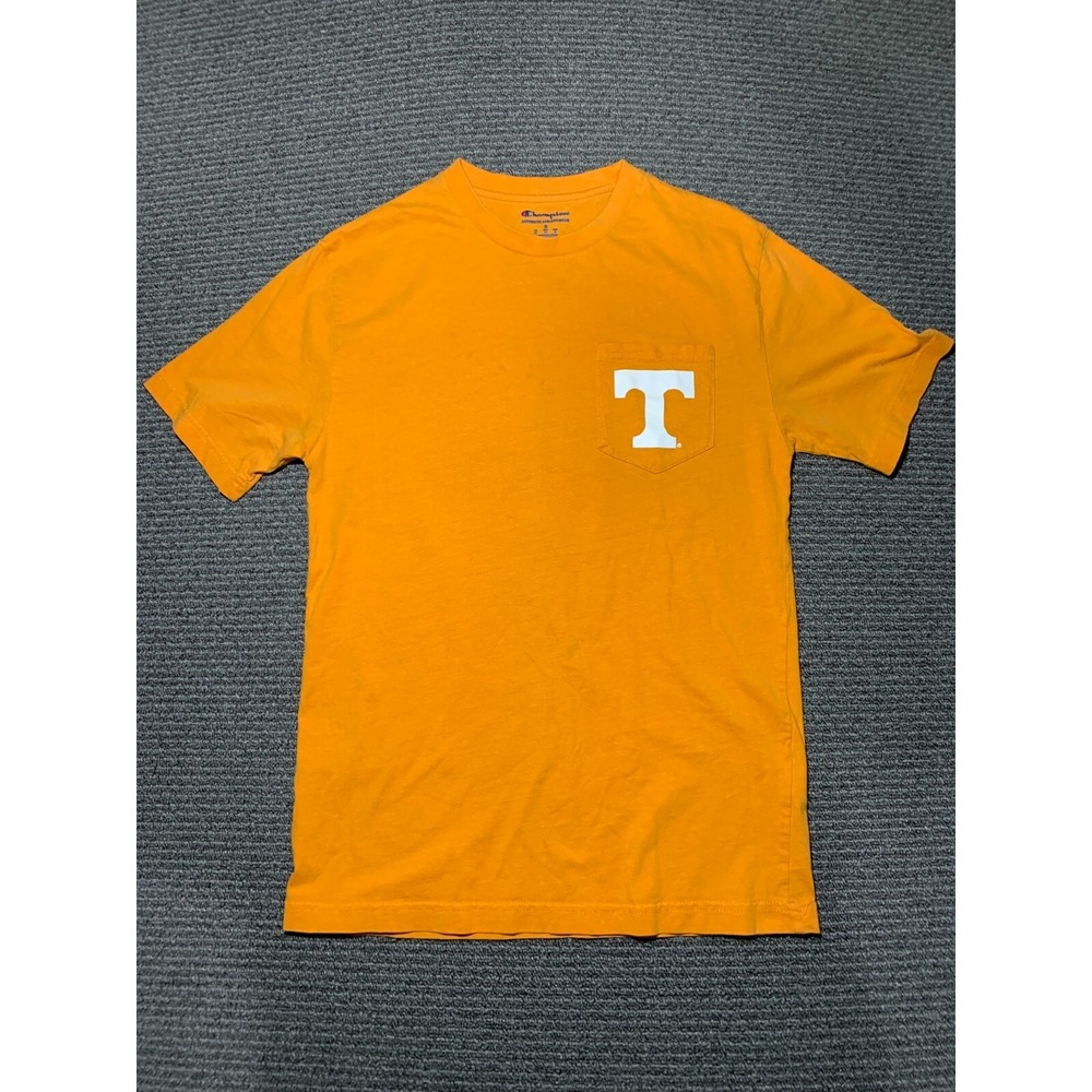 Tennessee Volunteers Champion Shirt Mens Small Orange Short Sleeve Crew Neck Tee